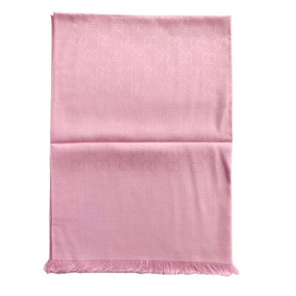 The Gucci Monogram GG Long Scarf in Rose Pink - Picture 2 of 12